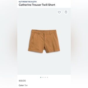 Kut from the Kloth High Waist Brown Shorts